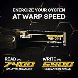 Fantom Drives VENOM8 4TB M.2 SSD - Up to 7400MB/s