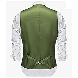 Barry.Wang Mens Sage Green Vest Formal/Business