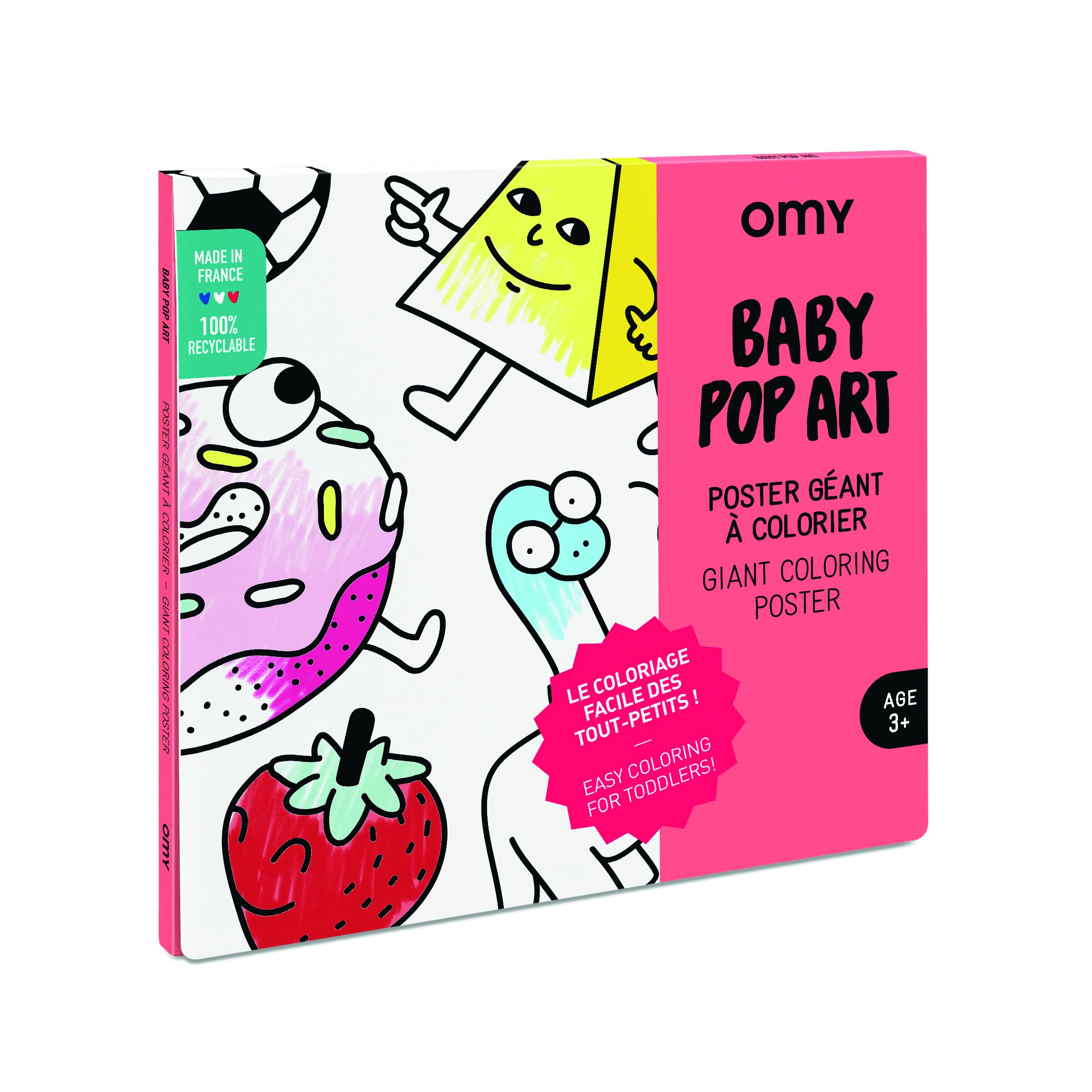 Omy - Giant Poster for Colouring - POP - Framed Format (70 x 100 cm) - Designed and Made in France