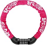 SPGOOD Bike Lock 830mm 5-Digit Resettable Code 14 Colors Pink 7mm Chain