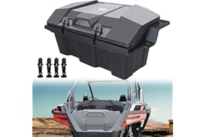 CPOWACE 60 QT Forward Cargo Box Compatible with 2022-2025 Polaris RZR Pro R/Pro R 4 Accessories Water Resistant UTV Rear Cargo Tool Storage Box W/ 2 Lockable Latches Replacement for 2884235