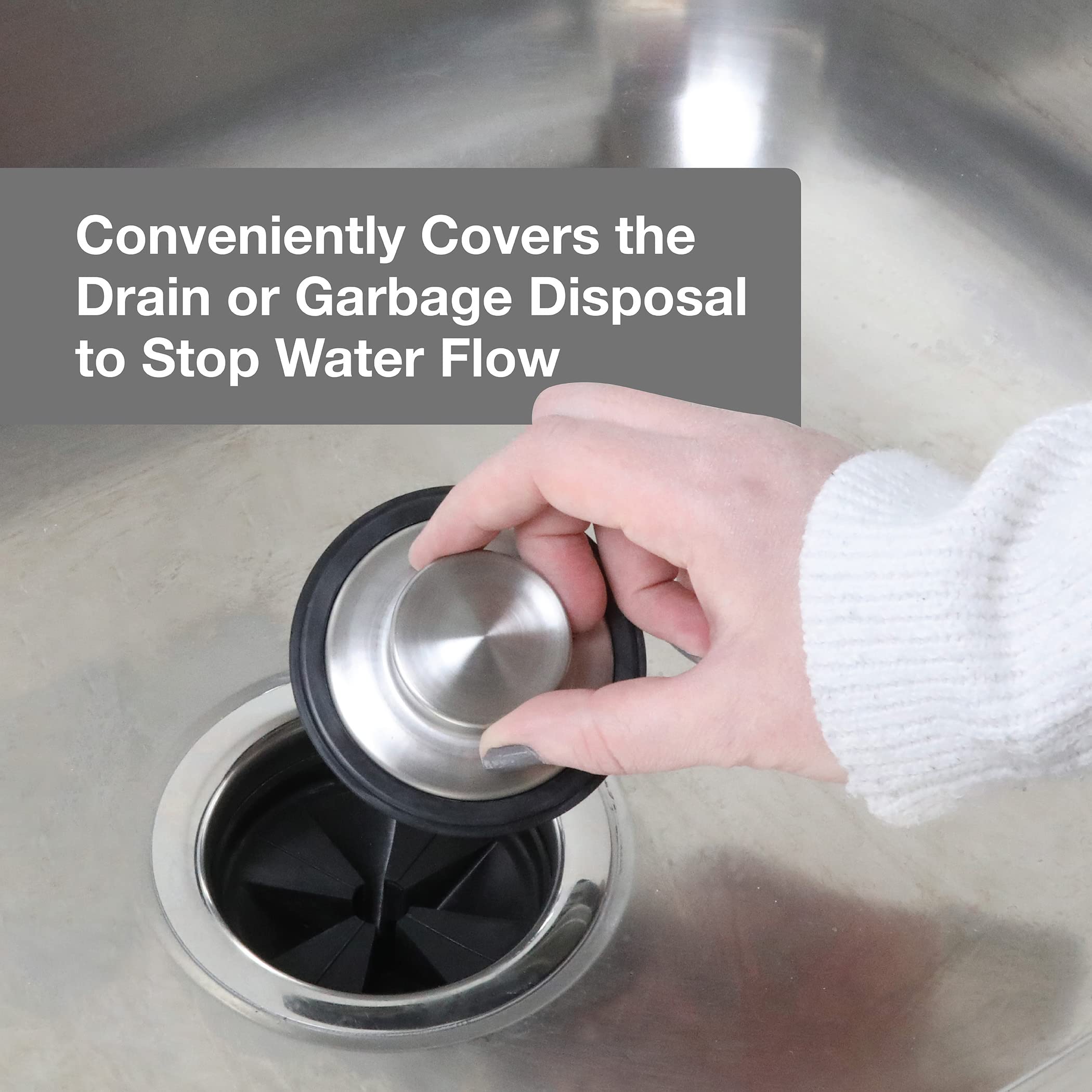 Danco 12015 Sink Garbage Disposal Drain Stopper, Stainless Steel