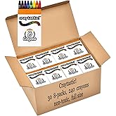 Craytastic! Bulk Crayons, 30 Individual Boxes of 8 colors/count Class Pack - Full Size, Premium (Red, Yellow, Green, Blue, Purple, Brown, Black) Safety Tested Comliant With ASTM D-4236