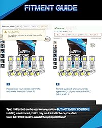 Marsauto 194 LED Bulb 6000K White 168 T10 2825 W5W