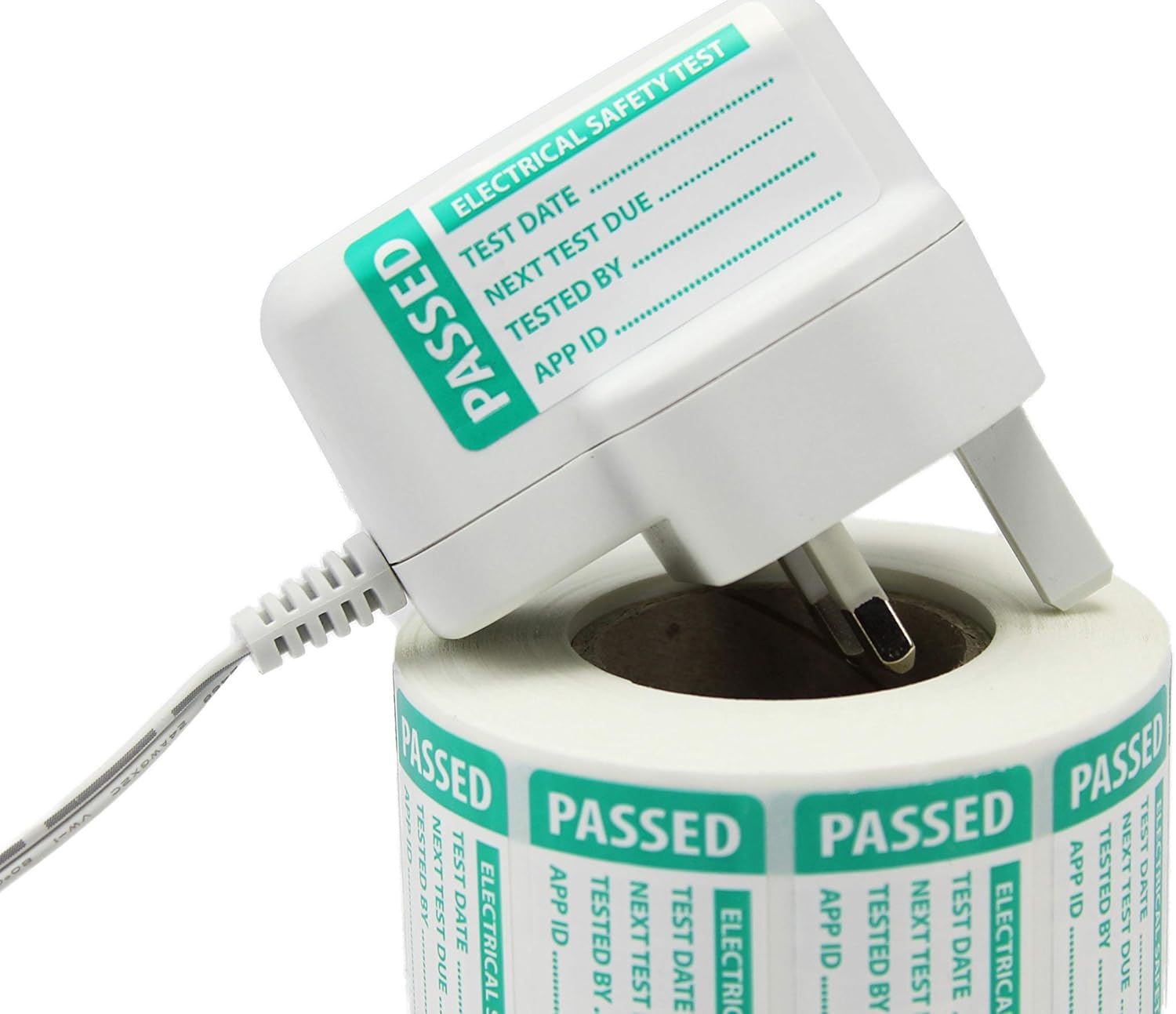 4 Line Electrical Safety Test, Passed PAT Test Labels. 50mm x 25mm. Polypropylene, Permanent ...