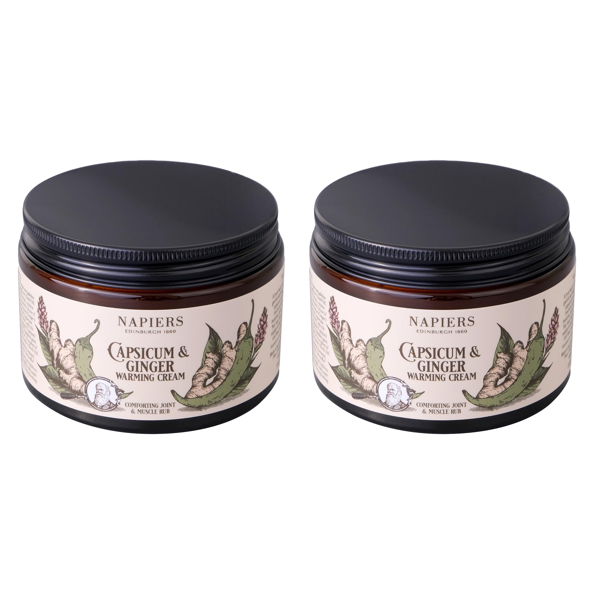 Napiers Capsicum & Ginger Warming Cream - Joint and Muscle Gentle Warmer - 200ML (Pack of 2)