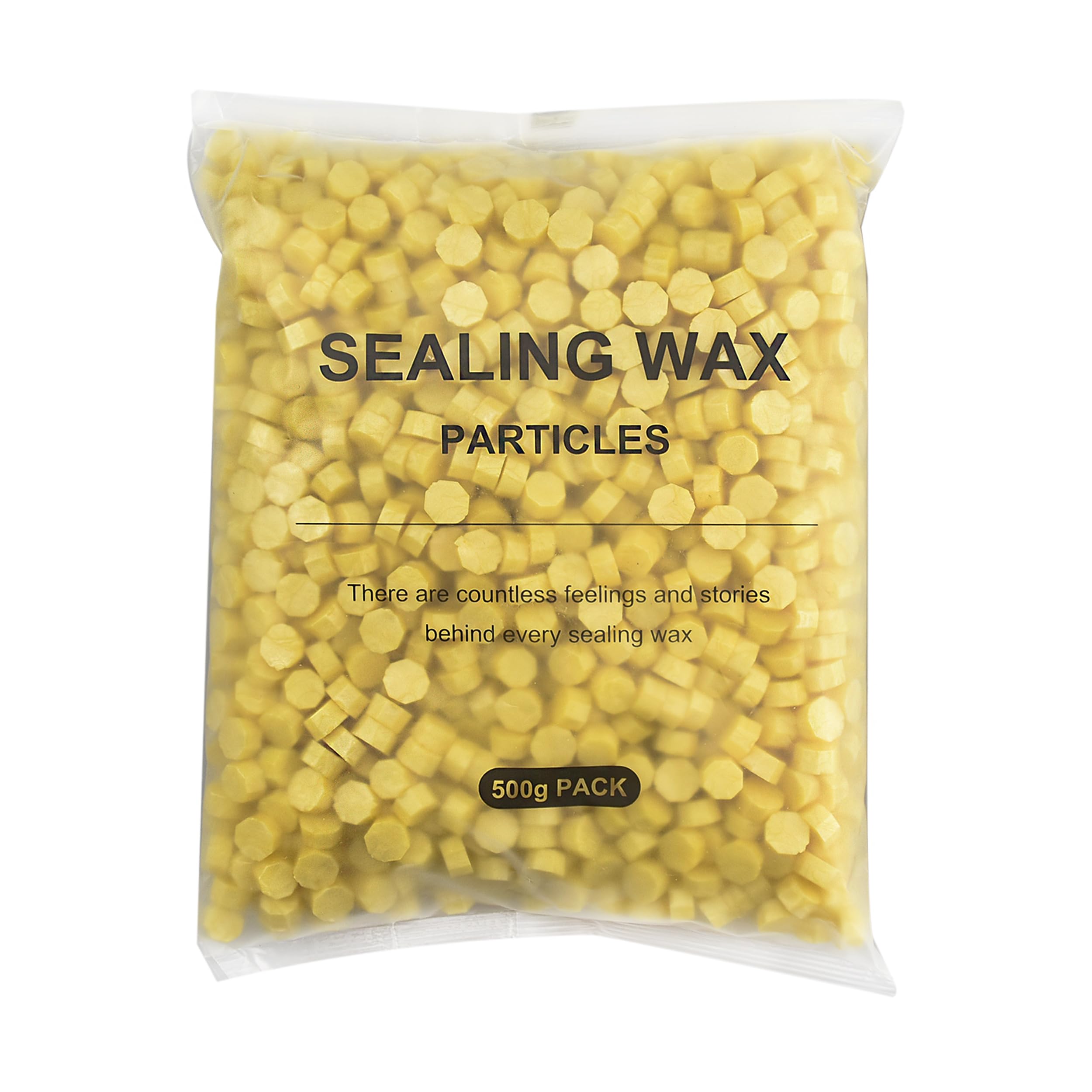 Mceal Sealing Wax Beads,Octagon Shape Wax Seal 500Grams Pack (Chrysanthemum Yellow)