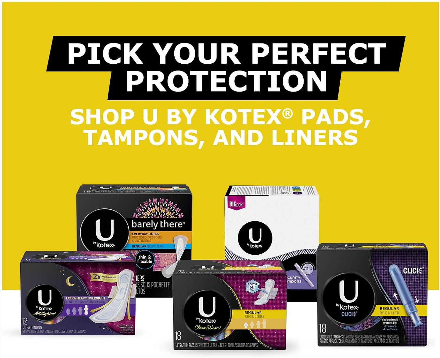 U by Kotex Click Compact Tampons, Super Absorbency, Fragrance-Free, 34 Count: Health & Personal Care