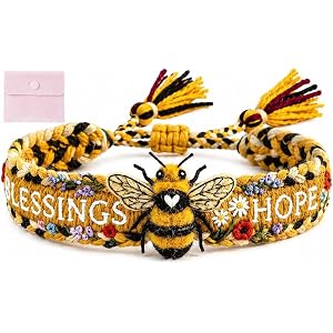 TJSTJS 2026 Limited Edition Handmade Honey Bee Woven Bracelet–Unique Bee Bracelet for Women,Blessings&Hope