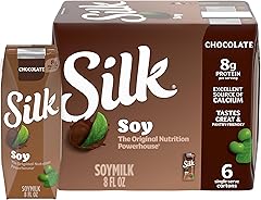 Silk Shelf-Stable Soy Milk Singles, Chocolate, Dairy-Free, Vegan, Non-GMO Project Verified, 8 oz., 6 Pack
