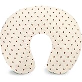 Hooyax Muslin Nursing Pillow Cover, Feeding Pillow Slipcover for Breastfeeding Moms, Soft and Breathable Infant Pillow Cover for Baby Boy and Girls (Heart)