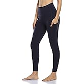 YUNOGA Women's High Waist Buttery Soft Athletic Yoga Pants 25" Inseam Leggings with Pockets