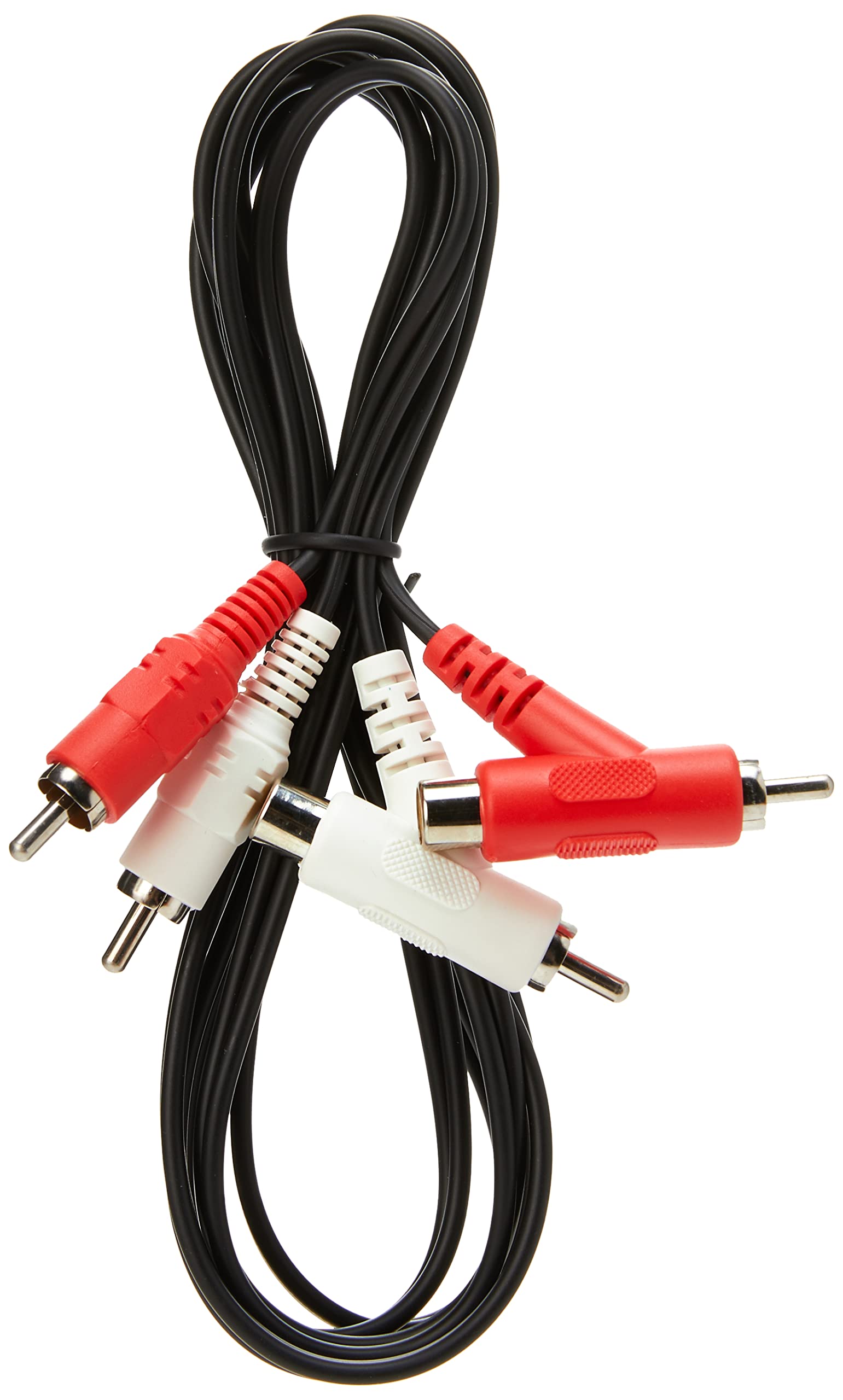 PRO SIGNAL PSG00467 2x Phono (RCA) Male to 2x (Stackable) Phono Male Lead, 2m Black