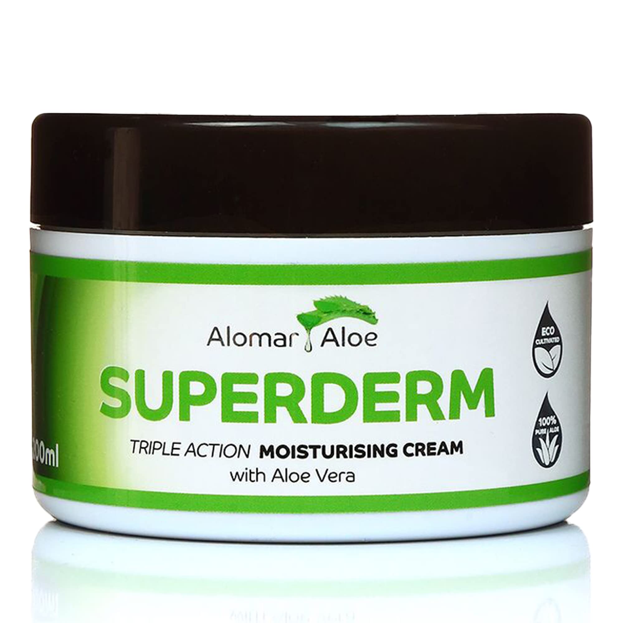 Ultimate Skin Care: Superderm Organic Aloe Vera Moisturising Face & Body Lotion, Eczema Relief Cream for Men & Women - Hydrating Moisturiser for Mens and Womens Face.