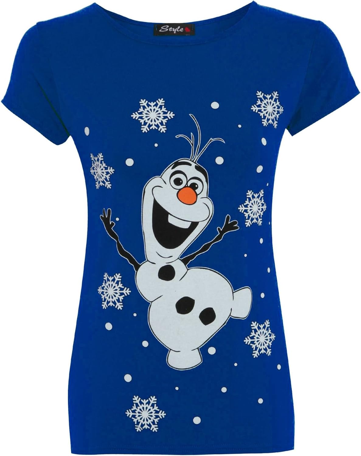 MyMix Trendz Womens Novelty Christmas TShirts Frozen Olaf/Reindeer