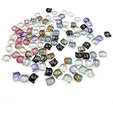 100Pcs Glass Cat Beads Mix Color Transparent Kitten Head Loose Spacer Beads for Jewelry Making DIY Bracelets Crafts Supplies