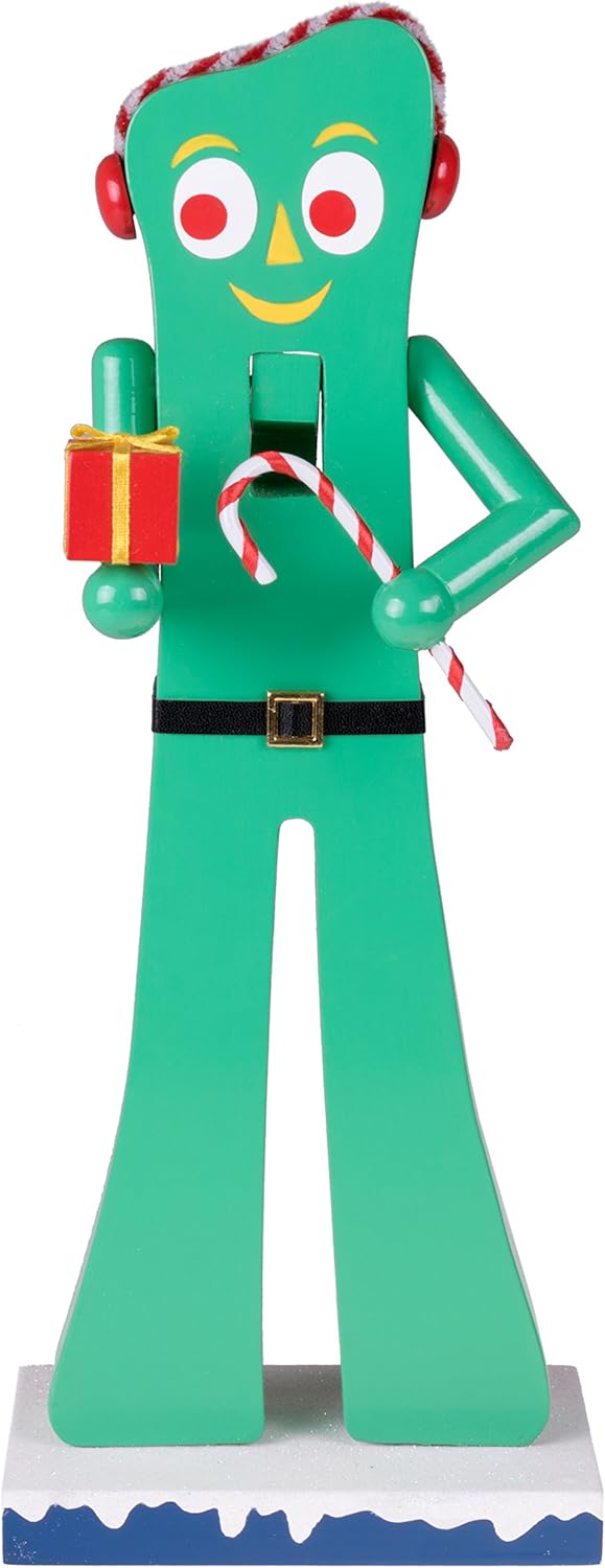 Nutcrackers - Clever Creations Gumby 14 Inch Traditional Wooden Nutcracker, Festive Christmas Décor for Shelves and Tables