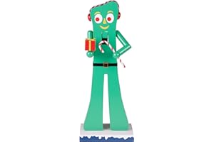 Clever Creations Gumby 14 Inch Traditional Wooden Nutcracker, Festive Christmas Décor for Shelves and Tables