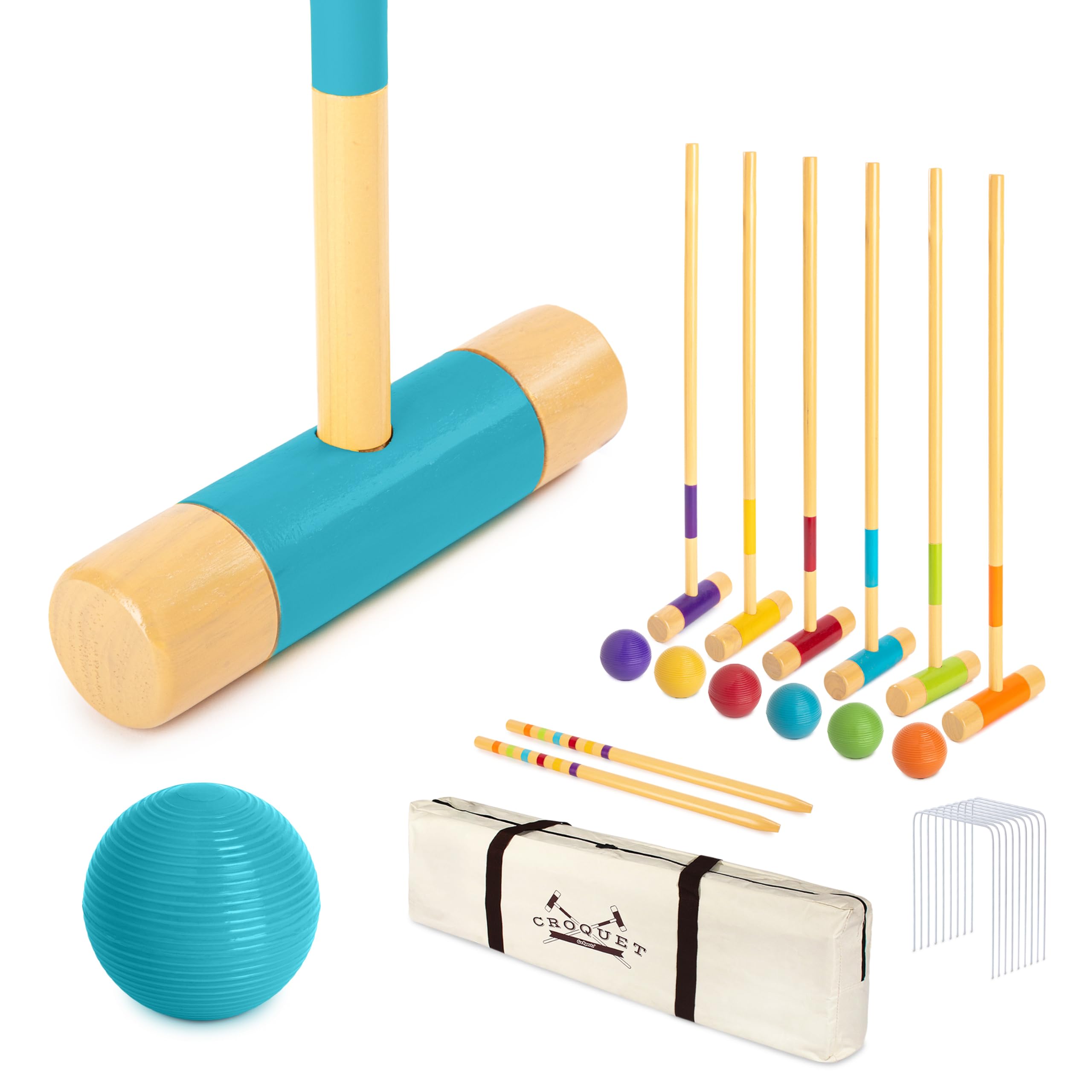 Juego de croquet estándar GoSports: mazos de 28 pulgadas