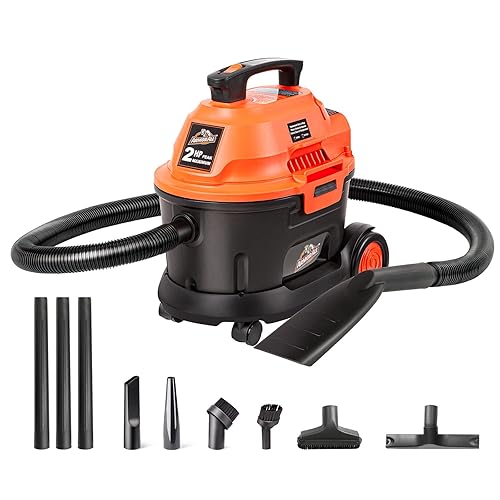 Armor All AA255W Wet/Dry Utility Vac 2.5 Gallon, 2.5-Gallon,120 Volts (AC), Orange/Black