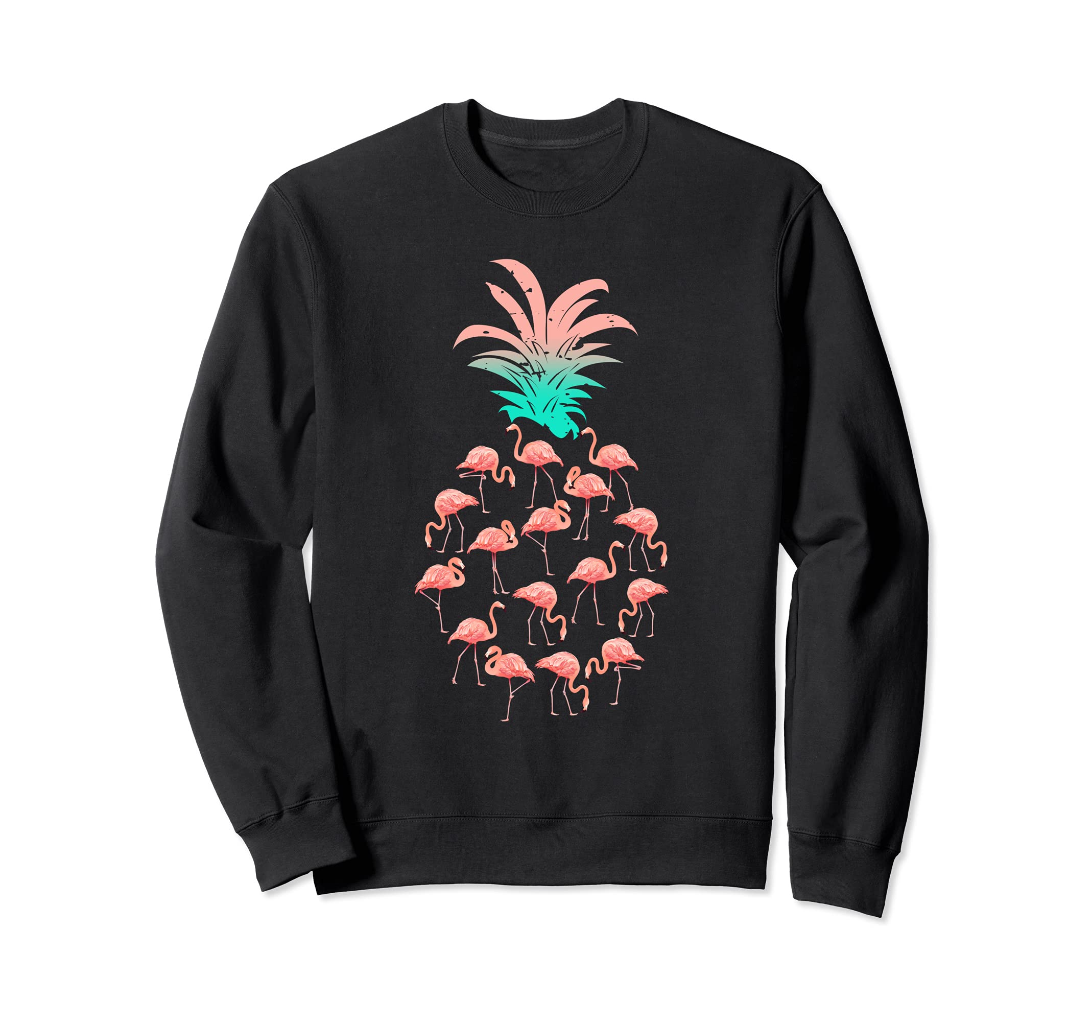 Flamingo pineapple fruit tropical bird tropical animal Sweatshirt