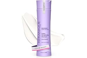 Keranique Keratin Amino Complex Color Boost Scalp Revitalizing Shampoo for Treated Hair, 8 oz - Sulfate, Paraben, Dye Free, Protects Cuticle, Prevents Fade, Moisturizing, Unisex