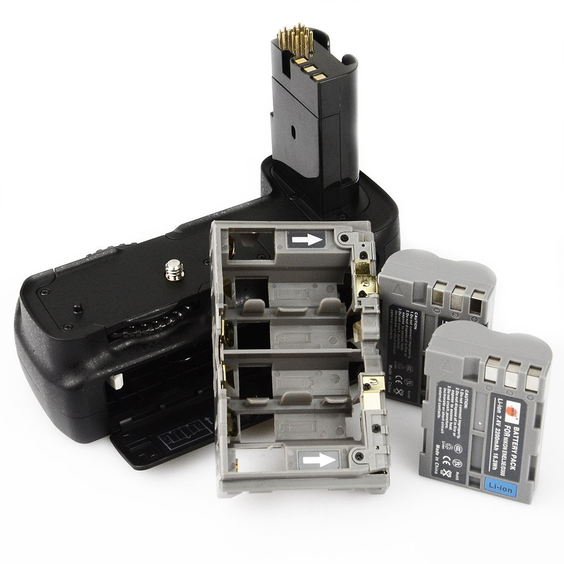 DSTE® Pro MB-D80 Vertical Battery Grip + 2x EN-EL3E for Nikon D80 D90 SLR Digital Camera