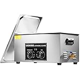 CREWORKS Ultrasonic Cleaner with Heater and Timer, 480W 22L Professional Ultrasonic Cleaning Machine, 5.8 gal Stainless Steel