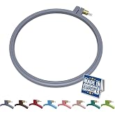 Maker Susan Plastic Embroidery Hoop, Hello Series Cross Stitch Hoops for Beginners, Punch Needle Hoop, Embroidery Frames for Sewing, Needlework (Anthracite Grey, Medium 7.5" (19 cm))