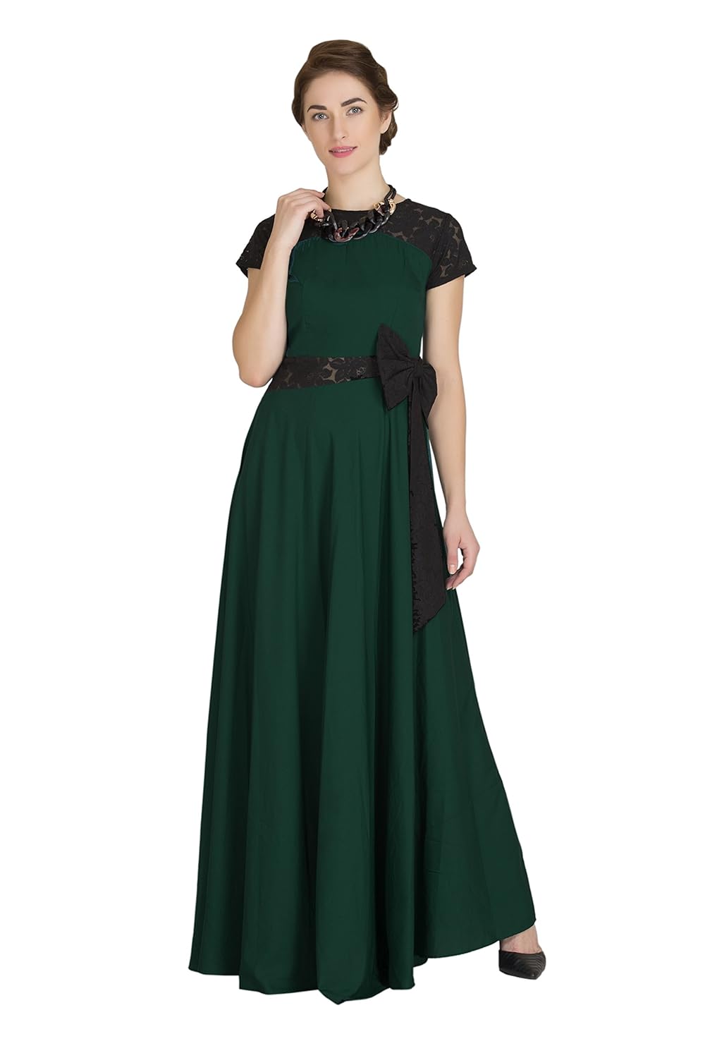 raas pr&atilde;&ordf;t women's crepe flared maxi dress