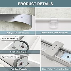 Cordless Roller Shades Blackout Blinds for Windows