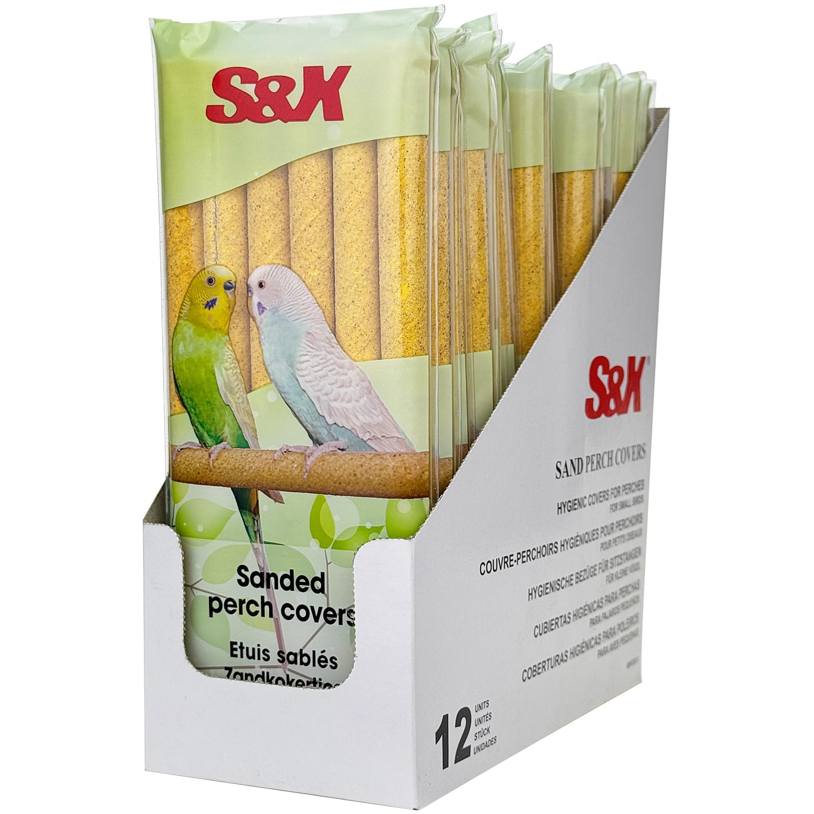 S&X Sand Perch Covers for Bird Cages, 72-Pack Bird Perch Covers Sandpaper for Parakeets Canaries Finches & Other Small Birds — image 1