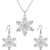 EVER FAITH Austrian Crystal Snowflake Flower Pendant Necklace Earrings Set