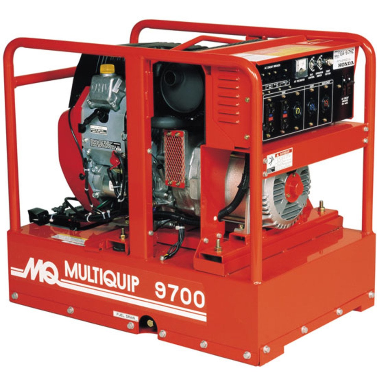 Multiquip GA97HEA Portable Generator with Honda Motor, 16.6 HP, 120/240 VOLT, 9700 WATT Output