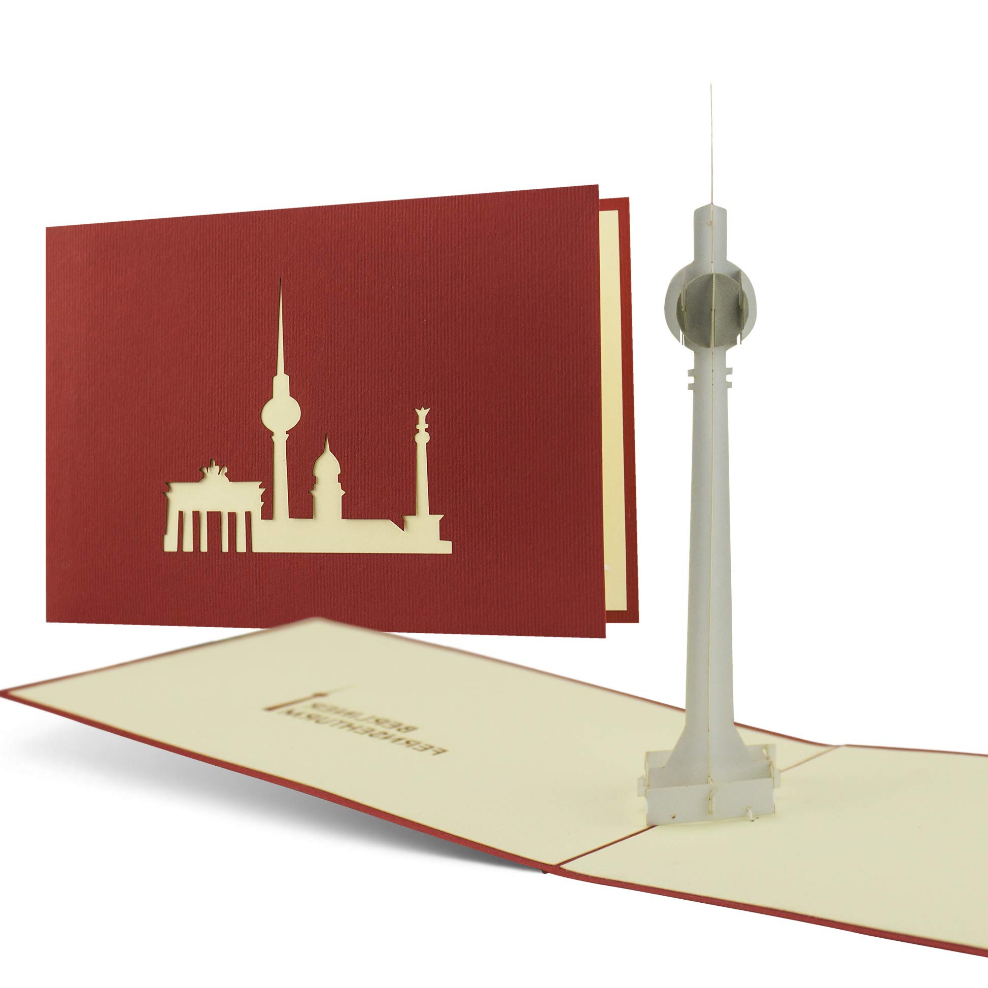 Gift voucher for travel to Berlin, Berlin excursion, TV tower, souvenir, beautiful pop-up card A14 — image 1