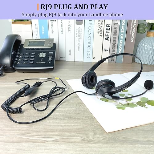 Callez Yealink Phone Headset RJ9 Wired Telephone Headset with