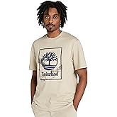 Timberland Mens Front Seasonal Stack Logo Graphic T-Shirt