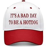 Flurblest Its a Bad Day to Be a Hotdog Hat Embroidered Long Visor Snapback Hat