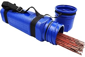 MapleWeld Welding Rod Canister 15" Blue with Adjustable Strap | High-Performance | Holds 10 lbs. of 12" or 14" Electrodes | A
