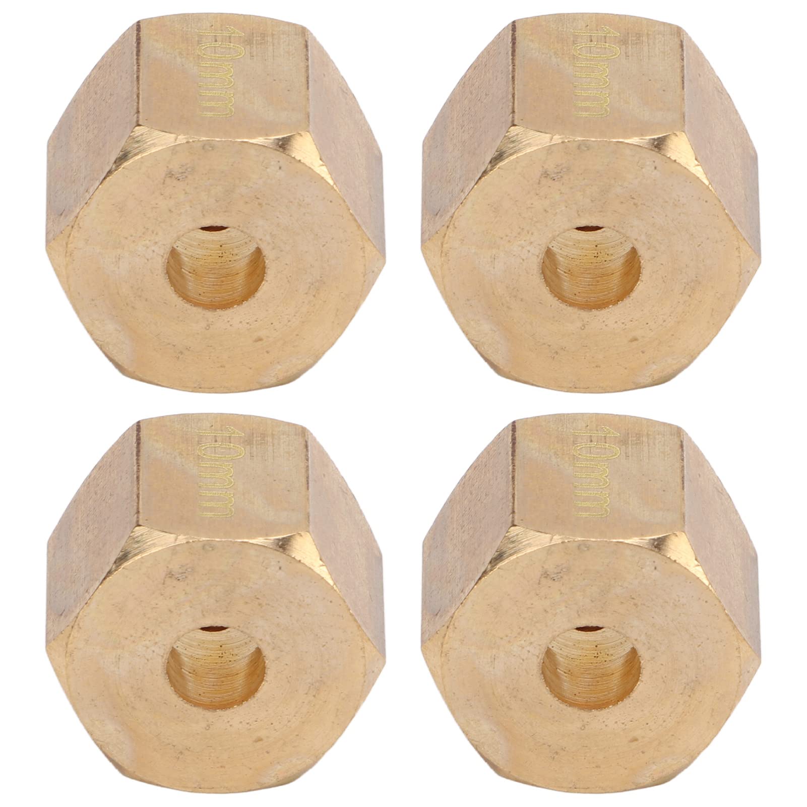 RC Coupler Set, Brass 12mm Hex Wheel Hub Extended Adapter Upgrade Part for SCX10 90046 GN7 CC01 1/10 RC Cars(10mm)