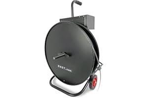 8 NET INC. 8 NET Black Heavy Duty Strapping Dispenser for Poly, Polyester and Steel Strapping, Deluxe Strapping Cart, Accepts Dia. Core 8’’ or 16’’