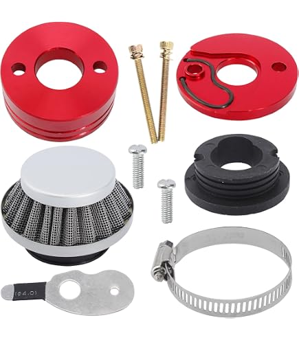 WOOSTAR Luftfilter Adapter 44mm Für 2-Takt 33ccm 43ccm 49ccm Big Foot Roller – Mit Velocity Stack & Choke Key