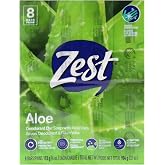 Zest 8-Bar Bath Size Soap, Fresh Aloe, 4 Ounce, 8 Bar, 32 Ounce