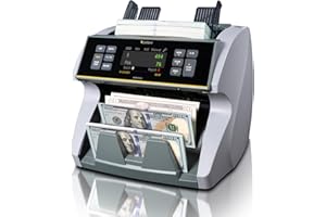 KOLIBRI KBR-1500 V2 Business-Grade Money Counter | Bill Counter, Sorter, Reader with Counterfeit Detection | Mixed Value Money Counting Machine | US Tech Support