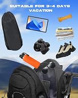 Besttravel 45L Travel Backpack Waterproof Laptop 17.3 Inch Rucksack Black view 3