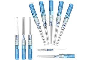 Catheter Piercing - Autdor 10Pcs 22 Gauge Ear Nose IV Catheter Piercing Stainless Steel Hollow for Lip Tongue Belly Cartilage Piercing Kit