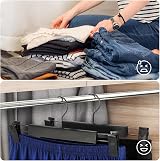 GUANJUNE Clothes Hangers 10 Pack Space-Saving Pant Skirt Hangers 360° Swivel view 5