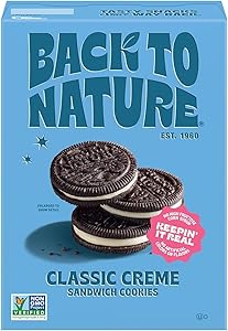 Back To Nature Classic Creme Sandwich Cookies - Plant-Based Cookies Made With Wheat Flour - Non-Gmo, No High Fructose Corn Sy