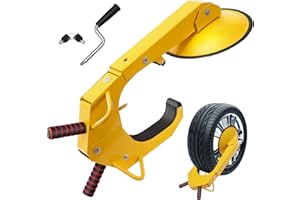 VEVOR Wheel Lock Clamp, 1 Pack Trailer Wheel Lock, Heavy-Duty Anti Theft Tire Lock, Adjustable Tire Boot Lock for RV Trailers