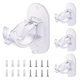 No Drill Curtain Rod Brackets,4-Pack Curtain Rods